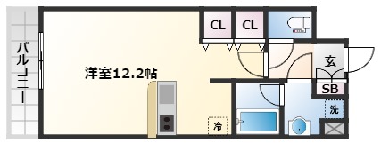 仙台市宮城野区小田原のマンションの間取り