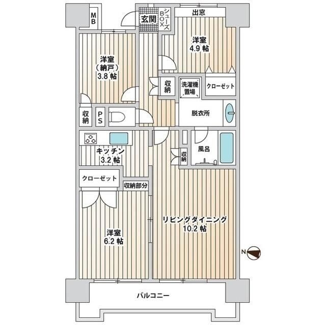 荒川区荒川のマンションの間取り