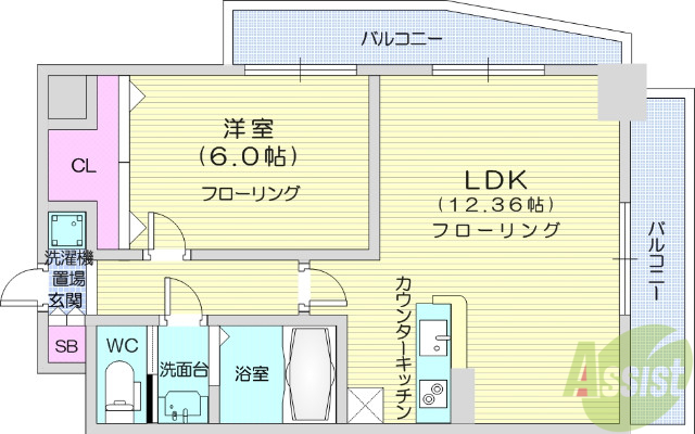 Nasic仙台東口の間取り