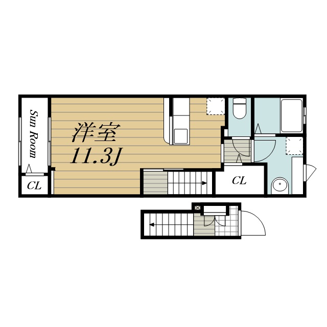 佐倉市上志津のアパートの間取り