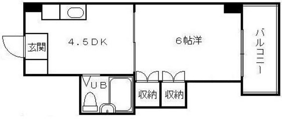 広島市南区東雲本町のマンションの間取り