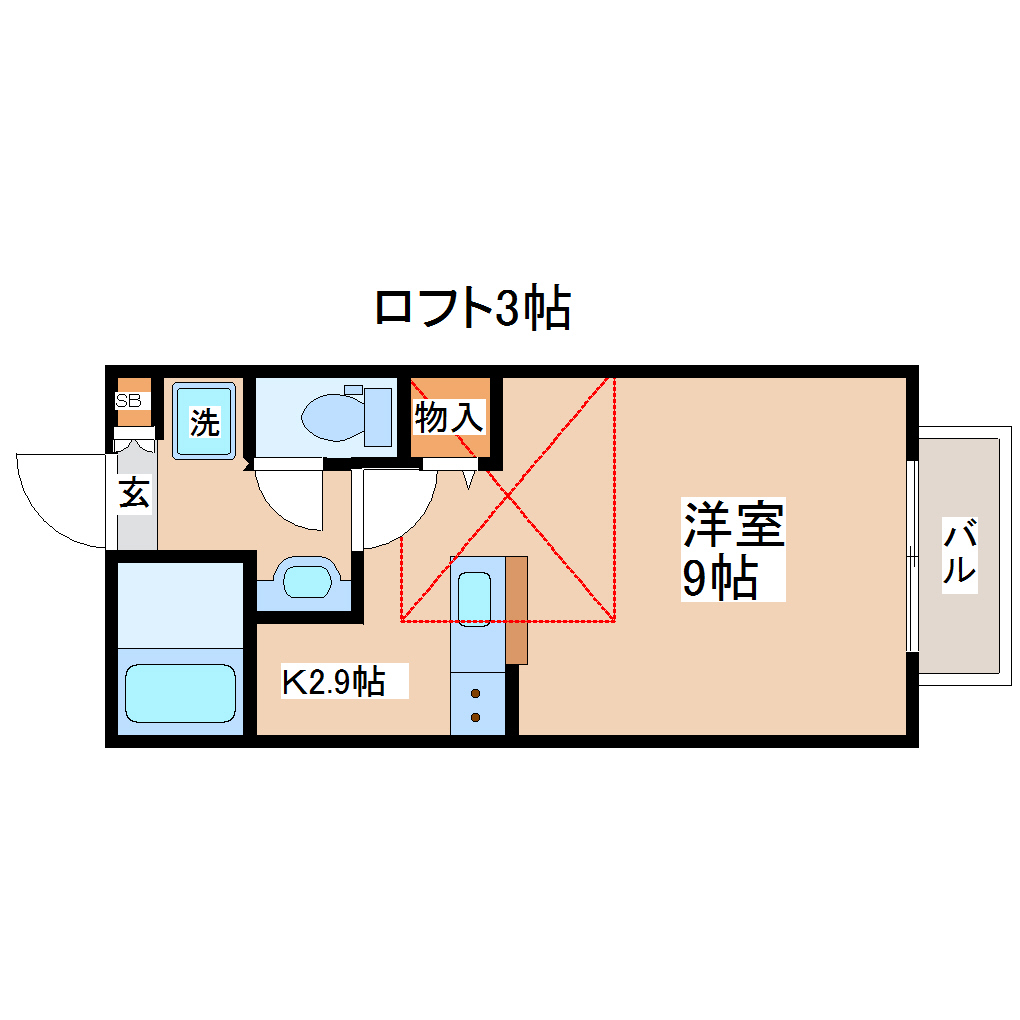 アドバンスコート国見駅前の間取り