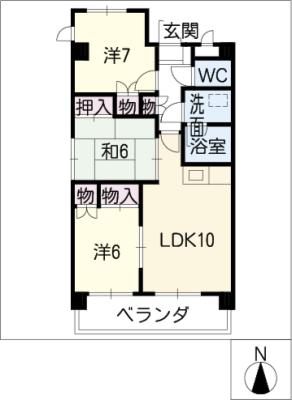 ハートヒル平津　北館の間取り