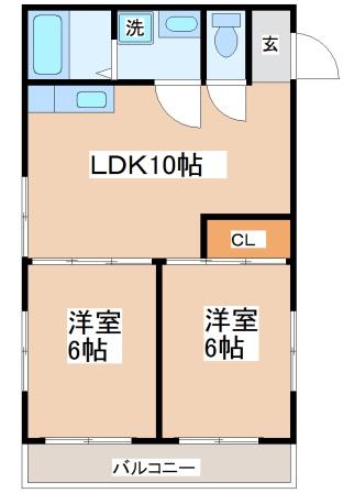 神戸市垂水区北舞子のマンションの間取り