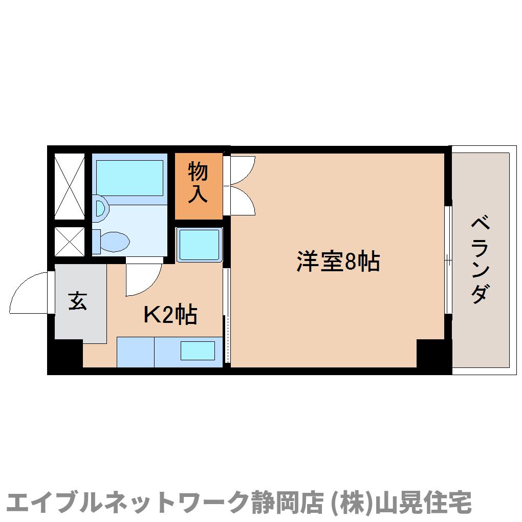 静岡市葵区日出町のマンションの間取り