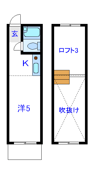 江戸川区南葛西のアパートの間取り