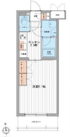 伊丹市伊丹のマンションの間取り