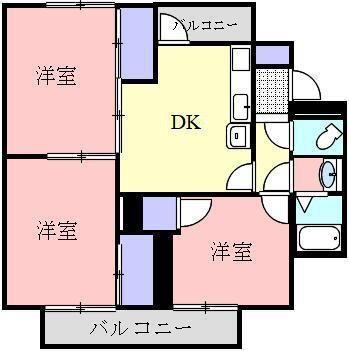 東かがわ市横内のマンションの間取り