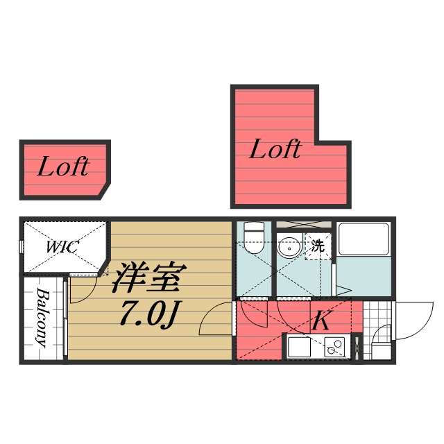 成田市本三里塚のアパートの間取り