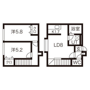 札幌市手稲区曙一条のアパートの間取り