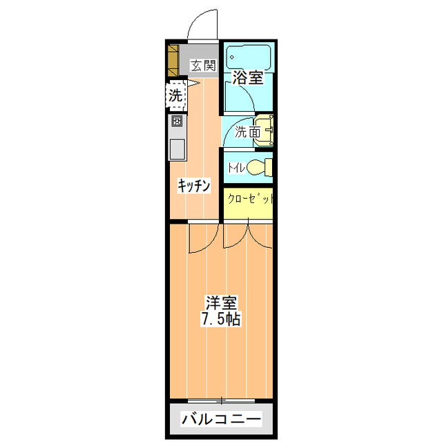 フローラハイツ九品寺の間取り