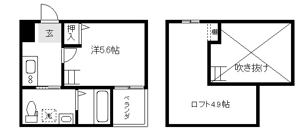 京都市下京区塩屋町のマンションの間取り