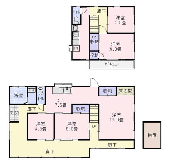 【中の島須永貸家の間取り】