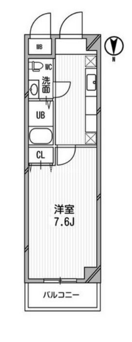 大阪市中央区和泉町のマンションの間取り