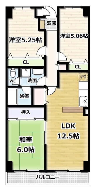 ベルヴィ西浦の間取り