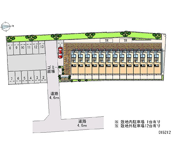 駐車場　敷地内駐車場です。