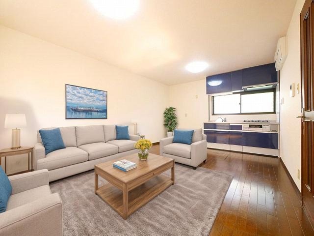 居室・リビング　CGで家具等を配置したもので家具等は含まれません