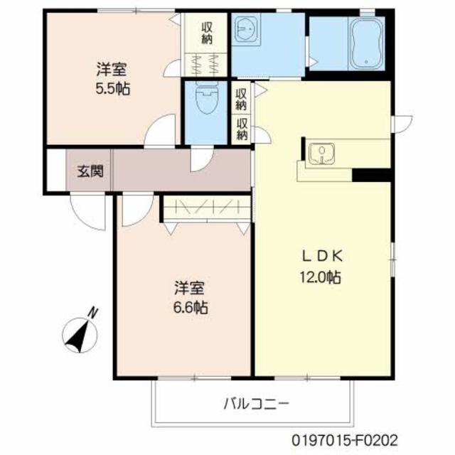 花ぞ野ローズガーデン　Ｆ棟の間取り