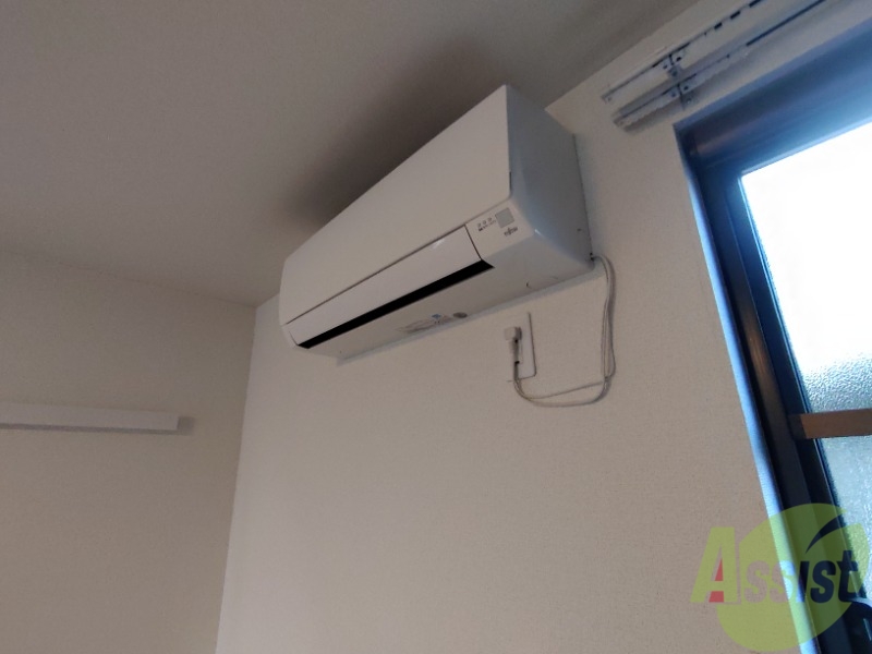 その他設備　ピカピカのエアコンが付いていました。寒暖対策ばっちり。