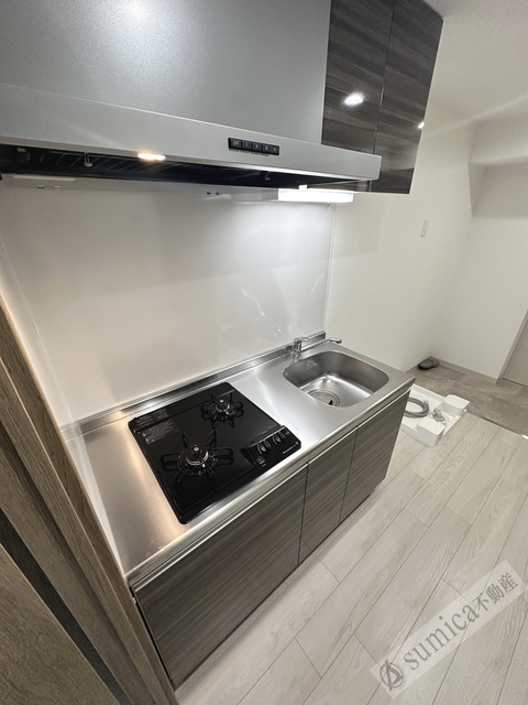 キッチン　ガス２口コンロ完備♪