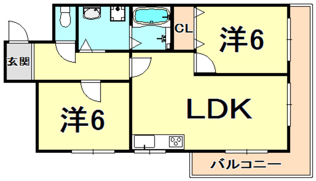 フェイバリー甲東園1・2の間取り写真
