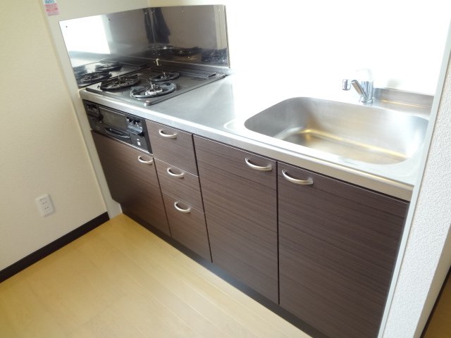 キッチン　コンロ、グリル機能付きキッチン！