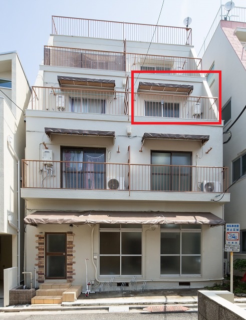 建物外観　全室南側バルコニー側外観（部屋位置）