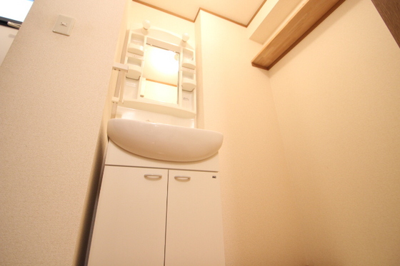 洗面設備　写真は別号室のものです。