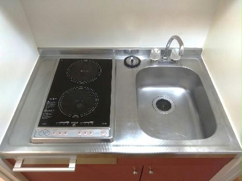 キッチン　安心安全の電気コンロ　2口