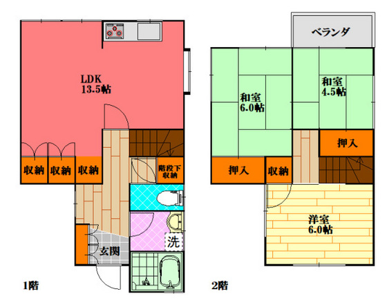 口田南4丁目戸建の間取り写真