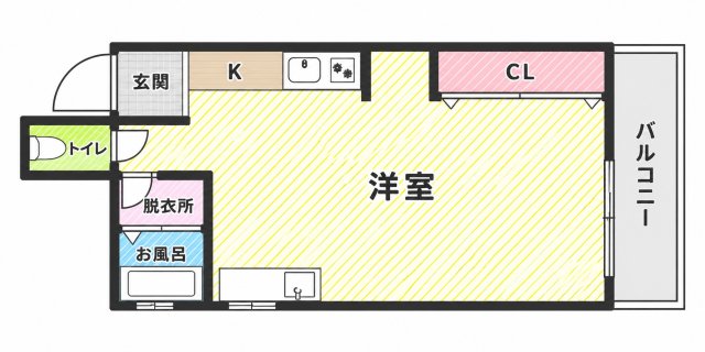新町マンションの間取り写真