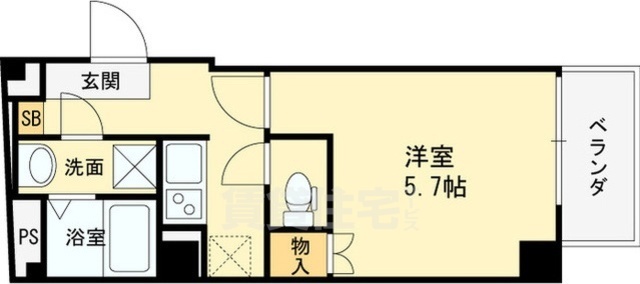 近鉄大阪線 近鉄八尾駅 徒歩3分 7階建 築8年の間取り写真