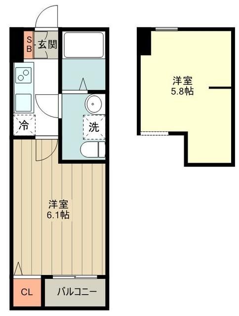 西武新宿線 東村山駅 徒歩10分 2階建 築9年の間取り写真