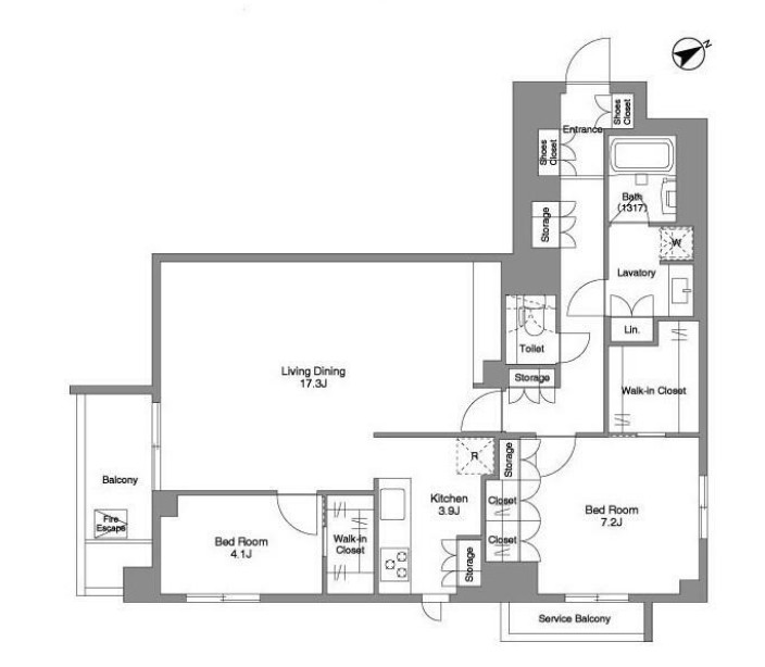 プレジリア代々木参宮橋の間取り写真