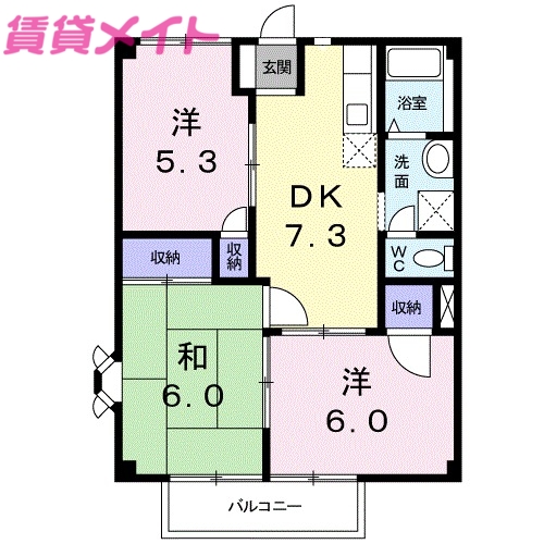 バンブーヒルズの間取り写真