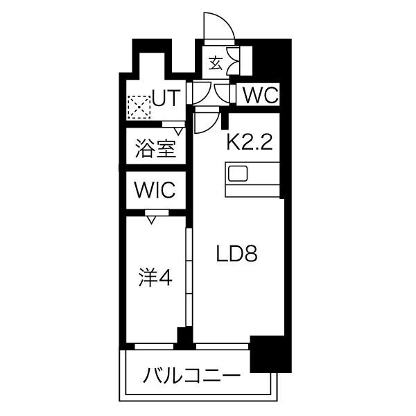地下鉄鶴舞線 丸の内駅 徒歩7分 14階建 築3年の間取り写真