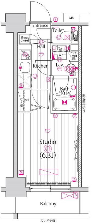 ＪＲ東海道本線 横浜駅 徒歩15分 10階建 築7年の間取り写真