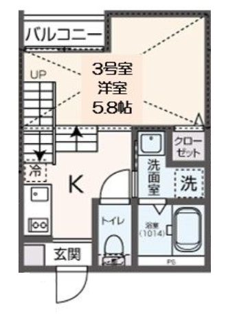 クレオ二又瀬壱番館の間取り写真