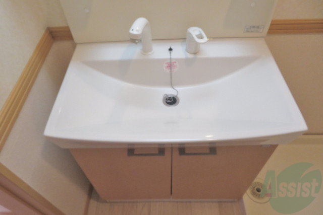 洗面設備　洗面は朝の準備が全般できちゃうすごいやつ。