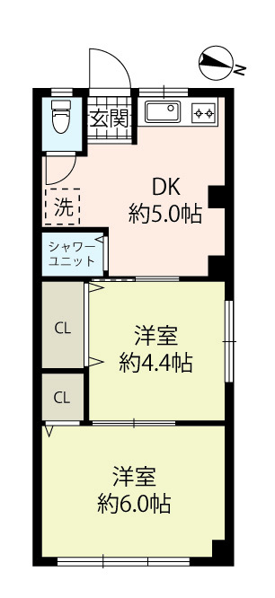 マンション大島の間取り写真