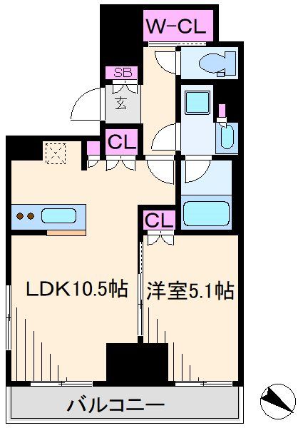 ドゥーエ横濱鶴見の間取り写真