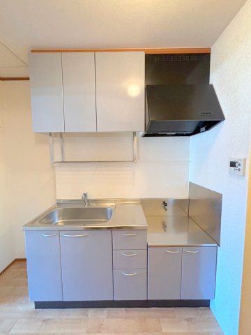 キッチン　ガス２口設置可のキッチン