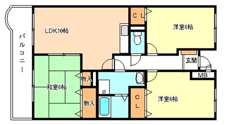 ラルジュウエストの間取り