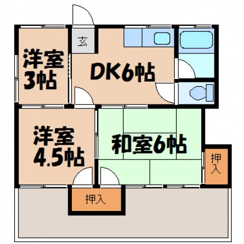 高橋アパートの間取り