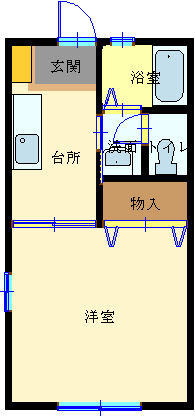 前橋市駒形町のアパートの間取り