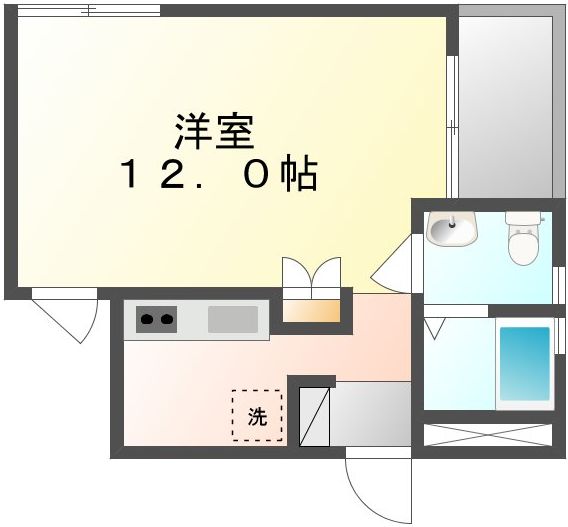 高松市常磐町のマンションの間取り