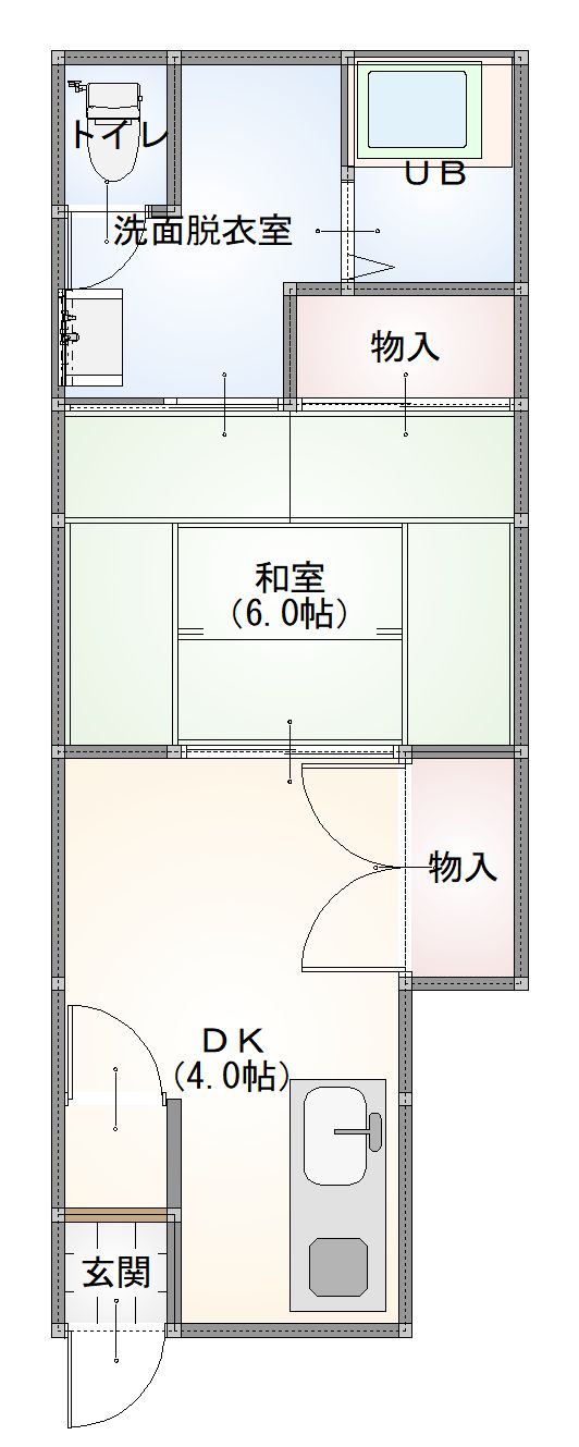 橘貸家の間取り