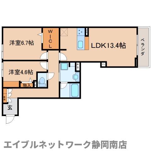 静岡市駿河区池田のマンションの間取り