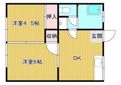 西山アパートの間取り