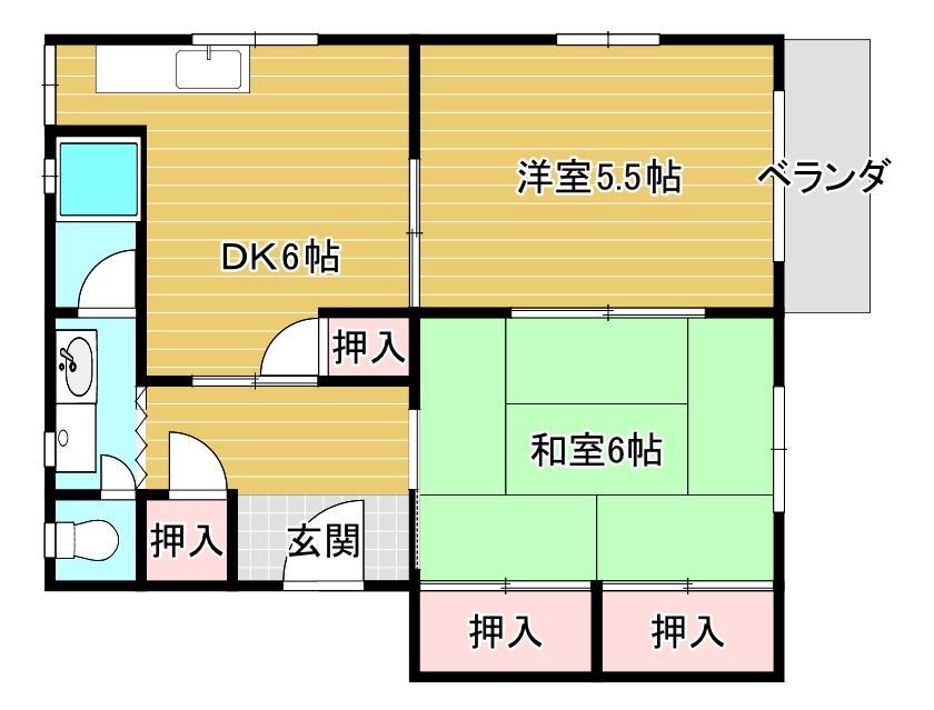 田中ハイツの間取り